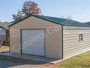 Vertical Roof Style Fully Enclosed Garage